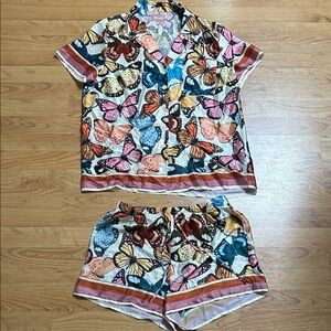 Show Me Your MuMu Butterfly Print Pajama Set